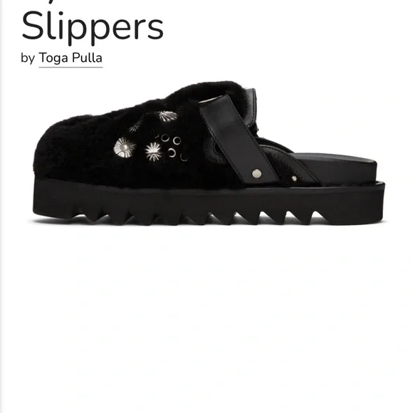 TOGA Pulla Black and Silver Studded Mules - Picture 4 of 11